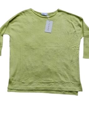 New With Tags TERRA Soft Knit Lime Green Sweater Size L